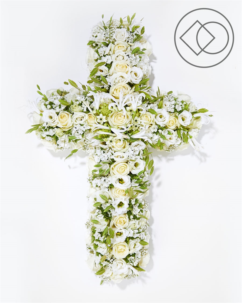 Serenity | Cross Shaped Funeral Arrangement