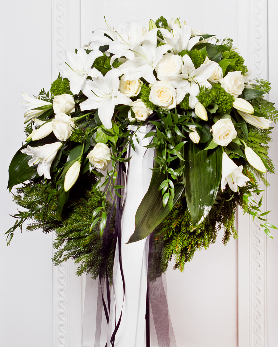 Wreath with ribbon