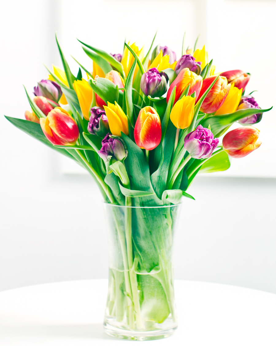 Seasonal bouquet of tulips