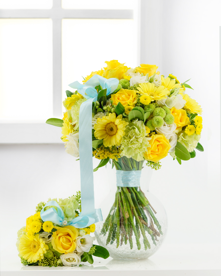 Yellow Mom and Baby Bouquet